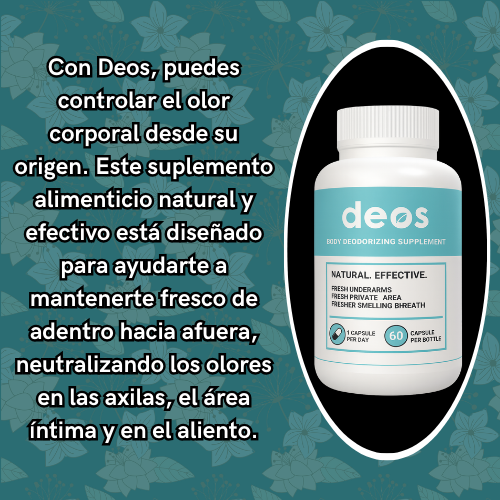 Deos - El desodorante natural que tu cuerpo necesita 60 CAPSULAS