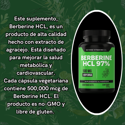 BERBERINE HCL - Suplemento Dietético de Alta Potencia
