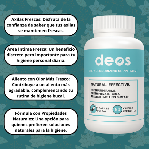 Deos - El desodorante natural que tu cuerpo necesita 60 CAPSULAS