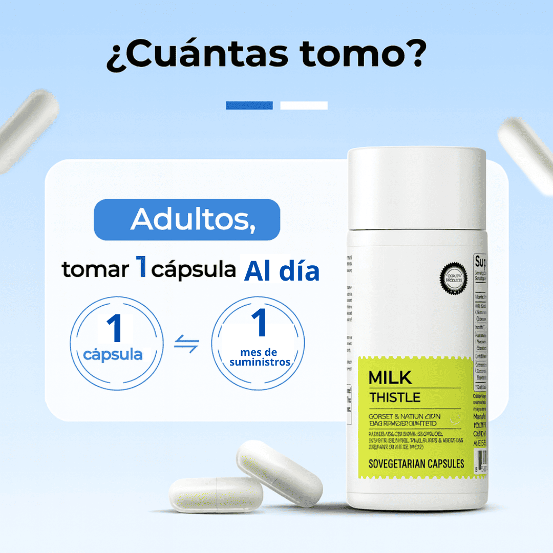 Detox Hepatico Natural para el hígado con Cardo Mariano y Cúrcuma