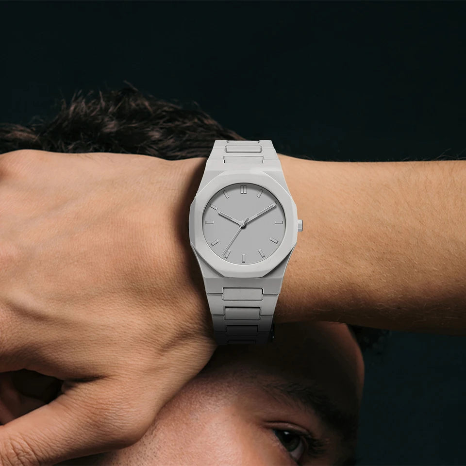 Reloj de cuarzo blanco árabe - WhiteNova