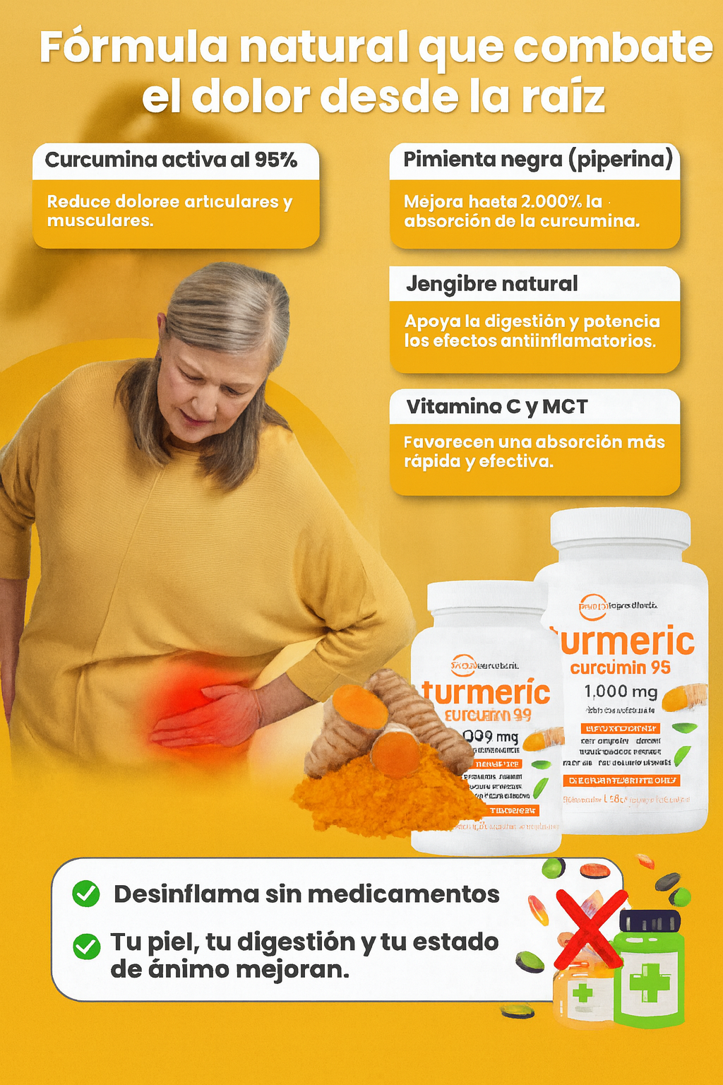 Turmeric Curcumin - Adiós al dolor articular