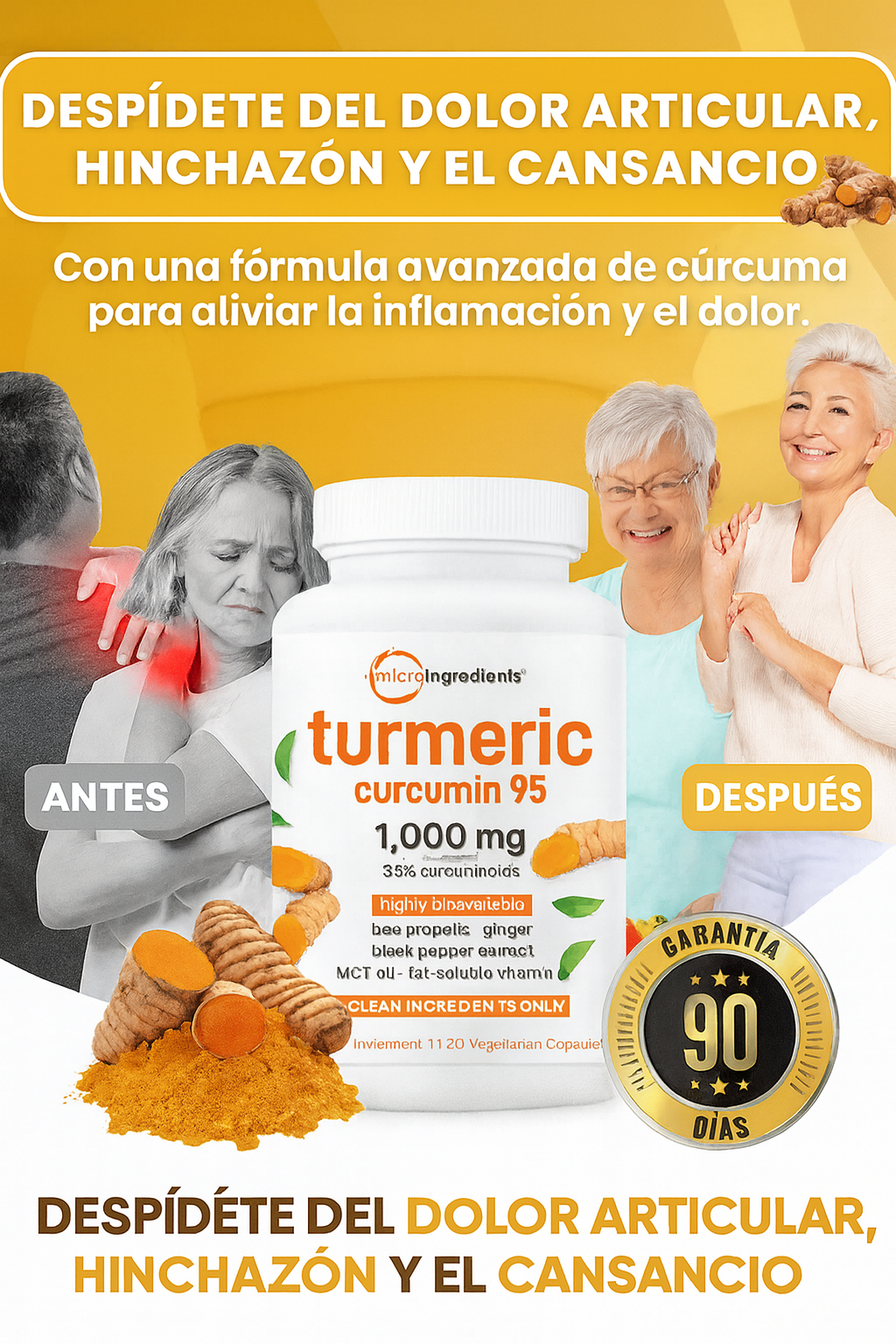 Turmeric Curcumin - Adiós al dolor articular
