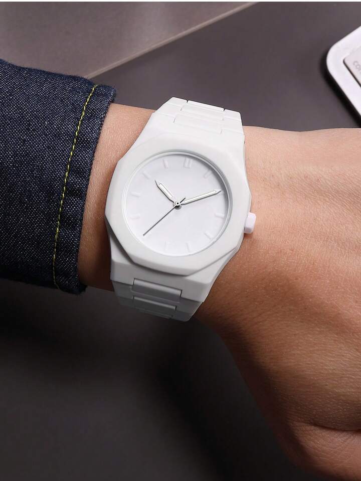 Reloj de cuarzo blanco árabe - WhiteNova