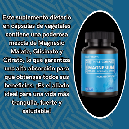 Triple Complex Magnesio - Tu aliado para decirle adiós al estrés