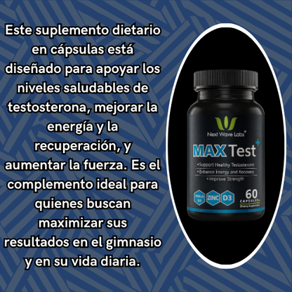Max Test+ - Eleva tu energía y testoterona