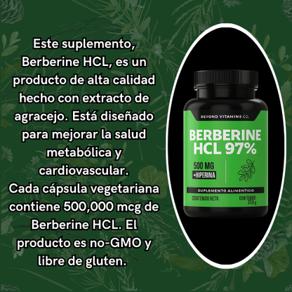 BERBERINE HCL - Suplemento Dietético de Alta Potencia