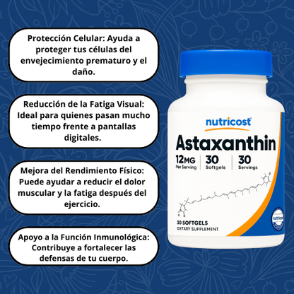 Astaxantina - retrasa el envejecimiento celular