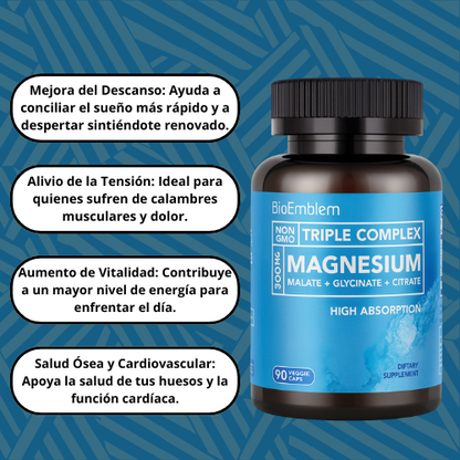 Triple Complex Magnesio - Tu aliado para decirle adiós al estrés