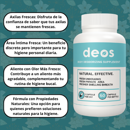 Deos - El desodorante natural que tu cuerpo necesita 60 CAPSULAS