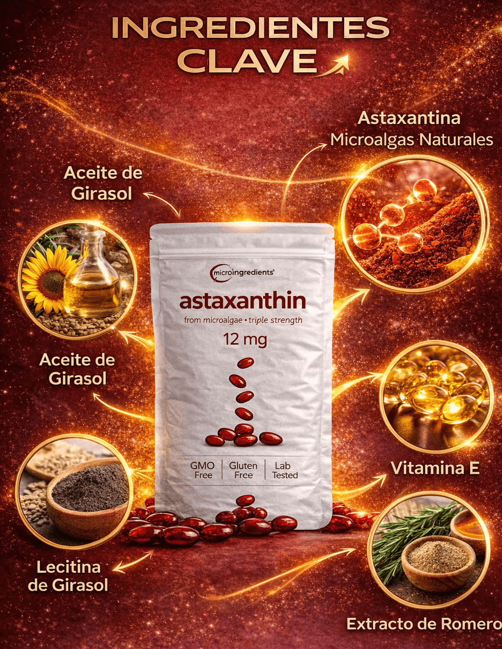 Astaxanthin  - EL REY DE LOS ANTIOXIDANTES QUE TRABAJA DESDE ADENTRO